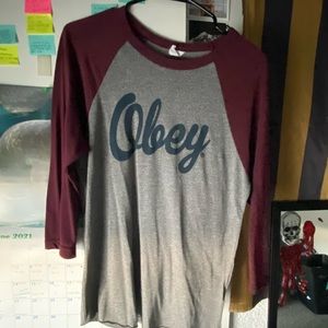 Obey baseball tee